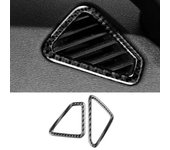 2 pegatinas embellecedoras de fibra de carbono para la salida de ventilación del aire acondicionado del coche, para BMW X5 F15 2014-2017 no color