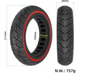 Neumático duradero de neumático sólido de 8,5 pulgadas para accesorios de ciclismo VSETT 9 y 9