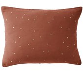 Taie d'oreiller Pois Doré Déco  Gaïa Chic  60 x 60 cm & 50 x 70 cm  Gaze de Coton  - Gaïa Chic Terracotta - 50 x 70 cm