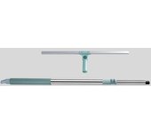 Depurador del enjugador del piso con poste telescópico, escoba del agua de la cuchilla del silicón de la manija ajustable para 52cm verde