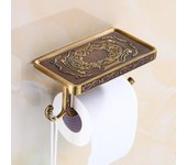 Soporte de papel higiénico montado en la pared Vintage clásico baño antiguo rollo de pañuelos accesorios de baño oro