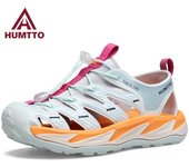 HUMTTO Sandalias de mujer de secado rápido para exteriores, sandalias de playa antideslizantes transpirables de verano para mujer, zapatillas informales de agua sin cuero para mujer 36 naranja/azul