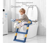 Escalera y aro para inodoro portátil para niños hard pad color rosa