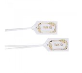 Etiqueta de equipaje de agradecimiento Neviti (Paquete de 10) One Size blanco/oro