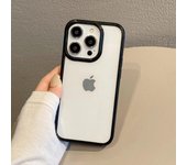 Funda de teléfono transparente de Color caramelo para iPhone 15 14 13 Mini 12 11 Pro Max XR XS X 7 8 Plus SE3 funda trasera suave a prueba de golpes For iPhone12 Mini
