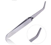 Pinzas para decoración de uñas, 1 unidad, Clip, recogedor de diamantes de imitación, puntas de uñas, pinzas para escultura, herramienta de manicura multifunción plata