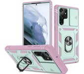 Anti -Knock Finger Ring Case para Samsung Galaxy S22 Ultra S 22 Plus S21 Fe Protección de la cámara Kickstand Fundas for Galaxy S21 FE