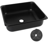 Fregadero de barra de un solo seno de 13,8 x 12,6 x 3,9 pulgadas, de acero inoxidable pulido, con orificio de drenaje de 40 mm.
