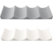 Estante para vinos apilable, soporte para botellas, estante para botellas de vino, organizador de latas de vino para mesa, despensa, armario, refrigerador gris