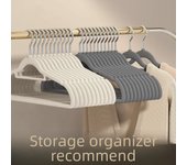 Percha de ropa flocada antideslizante sin costuras - Organizador y tendedero engrosado 5 pieces