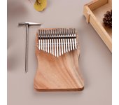 Piano de pulgar de 17 teclas Kalimba tono C de madera de alcanfor con bolsa de transporte libro de música pegatinas de escala Musical