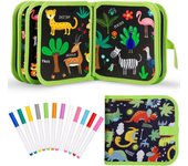 Libro de garabatos borrable, tablero de dibujo reutilizable con rotuladores mágicos, juguetes de pintura para niños, juguete educativo Montessori, regalo para niños pequeños