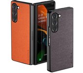 Funda para Samsung Galaxy Z Fold 5 4 3 5G Fold5 coque Funda de cuero textil de lujo funda para samsung galaxy z fold 5 funda capa Z Fold 3 negro