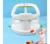 Asiento de baño para bebé de PP y PVC con base de ventosa, asiento de ducha preescolar para bebés de 6 a 18 meses color rosa