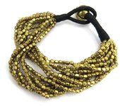 Les Trésors De Lily [L6410] - Pulsera étnica 'Kilimanjaro' de oro oro
