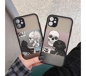 Funda divertida y linda con esqueleto para iPhone 13, 12, 11 Pro Max, 7, 8 Plus, 13, 12 Mini, XS Max, X, XR, SE 2020, carcasa transparente a prueba de golpes iPhone 13pro max
