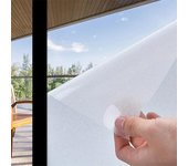 Película para ventanas de vidrio esmerilado, película de privacidad para ventanas de baño, sin pegamento, con adherencia estática, sin adhesivo, que bloquea el sol y el calor. 30x100cm