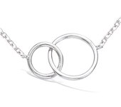 Les Trésors De Lily [J3551] - Collier Argent 'Chorégraphie' argenté (rhodié) - 17x13 mm plata