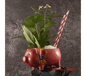 Tazas de cerdo rojo de 460ml, vaso TIKI para cóctel, Bar americano, taza de bebida de cerámica, jarras de cerveza de porcelana de alta capacidad, lata de bebida para batidos Pig Tiki Mug 460ml