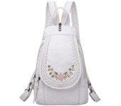Mochila de cuero suave lavado para mujer, linda mochila pequeña, bolsos escolares para niñas, mochila de viaje, mochila femenina 20cm x 8cm x 30cm