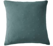 Taie d'oreiller Brodée Déco  Gaïa Boho  60 x 60 cm & 50 x 70 cm  Gaze de Coton  - Gaïa Boho Canard - 60 x 60 cm