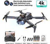 Drone de control remoto con cámara 4K Cámara dual 360 grados Motor sin escobillas para evitar obstáculos por infrarrojos 2 battery gris