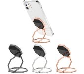 Soporte plegable para teléfono móvil con rotación de 360 grados, ultrafino, con anillo para teléfono, soporte de escritorio portátil de múltiples ángulos, soporte de metal para dedos