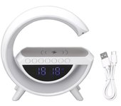 Reloj despertador con altavoz Bluetooth, recargable, versátil, inalámbrico, para el hogar.