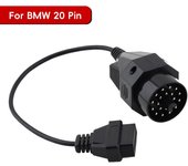 Cable de extensión OBD para diagnóstico de coche, adaptador OBD II para BMW de 20 pines a 16 pines, conector hembra e36 e39 X5 Z3 para BMW de 20 pines a OBDII de 16 pines #469487
