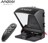 A1 Universal Portable Teleprompter Prompter para Smartphone/Tablet/DSLR Cámara Video negro