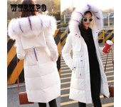 Chaqueta de invierno para mujer, parka, abrigo largo de plumón, grande, cálida, con capucha, ropa de abrigo para mujer XXL
