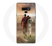 Funda para Samsung Galaxy Note 9 con diseño de Cristiano Ronaldo y Messi Goat