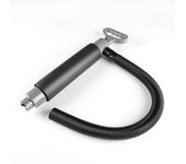 Bomba de achique manual para barcos, kayaks, canoas, bomba de agua manual portátil con manguera de extensión negro