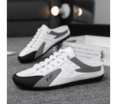 Zapatos casuales de verano de PU sin cordones para hombre: zapatillas ligeras, transpirables y versátiles. 39 gris