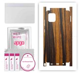 apgo Adhesivo protector para la parte trasera y laterales compatible con Samsung Galaxy Note 10 Lite, película envolvente, lámina de vinilo - Patrón Tigerwood