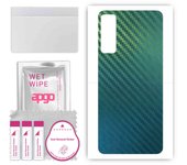 apgo Protective Skin Sticker for the back compatible with TCL 20 5G, Wrap Film, Foil, Vinyl - Pattern Carbon Chameleon CAKA1