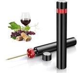 Abridor de botellas de vino con bomba de aire, sacacorchos portátil seguro con Pin de acero inoxidable, sacacorchos a presión de aire, herramientas de cocina, accesorios de barra rojo