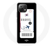 Coque pour Xiaomi Mi 11 Lite Billet d'avion Seoul Corée du Sud