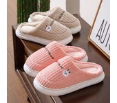 Zapatillas de casa de invierno para mujer, suela suave para interiores, antideslizantes, cálidas, que no cansan, zapatos sencillos para parejas para hombres 40-41 gris