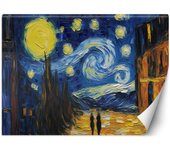 Fondo de pantalla Noche estrellada - V. van Gogh 100x70 naranja