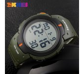 Relojes deportivos SKMEI para hombre, reloj Digital para exteriores con retroiluminación LED, esfera grande, relojes de pulsera impermeables para correr con cronógrafo gris
