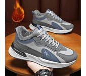 Zapatos de hombre 2024, zapatos de invierno de felpa coreanos de moda, cálidos zapatos de algodón, cómodos, antideslizantes, plataforma para exteriores, zapatos deportivos informales con cordones 39