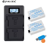 PALO 100% Original LP-E8 LPE8 LP E8 batería AKKU + LCD cargador dual para Canon EOS 550D 600D 650D 700D X4 X5 X6i X7i T2i