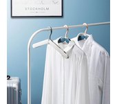 Percha de ropa portátil, ligera, plegable, gancho para colgar de viaje con Clip para el hogar color rosa