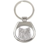 Eurasian, Eurasier - keychain with a dog, keychain with a print, personalized pendant from the Art-Dog brand plata