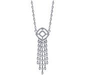 Les Trésors De Lily [K3700] - Collier argent 'Chorégraphie' argenté (rhodié) - 35x13 mm plata