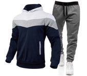 Conjuntos de otoño e invierno para hombre, sudadera con cremallera, pantalones, piezas, chándal informal, ropa deportiva para hombre, ropa de marca, chándal XXXL