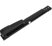 Grapadora de brazo largo negra con capacidad para 20 hojas, grapadora de oficina estable de metal de alta resistencia para escritorio familiar