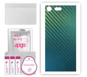 apgo Protective Skin Sticker for the back compatible with Sony Xperia XZ Premium, Wrap Film, Foil, Vinyl - Pattern Carbon Chameleon CAKA1