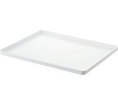 Bandeja Yamazaki Industries 4294 Blanca Aprox.. Bandeja de torre Obon cuadrada simple de 40 x 30 x 2 cm